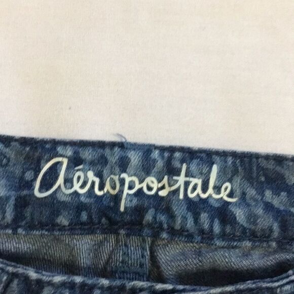 Vintage Aeropostale Animal Print Jeggings Skinny Jeans with Zippers 00 - Picture 7 of 12